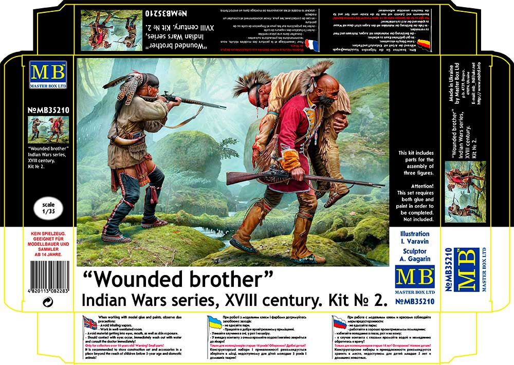 Wounded brother. Indian Wars series, XVIII century. Kit No. 2