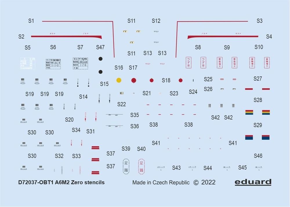 A6M2 stencils for TAMIYA/AIRFIX/HASEGAWA