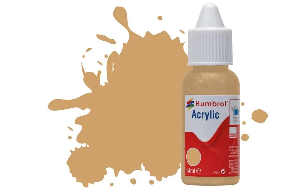 HUMBROL ACRYLIC DROPPER BOTTLE 14ML No 94 Brown Yellow Matt