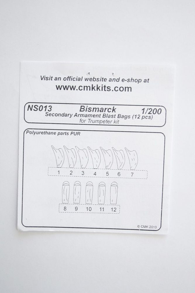 Bismarck Secondary Armam.Blast Bags 12pc