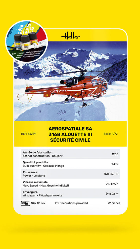 STARTER KIT Alouette III S��curit�� Civile