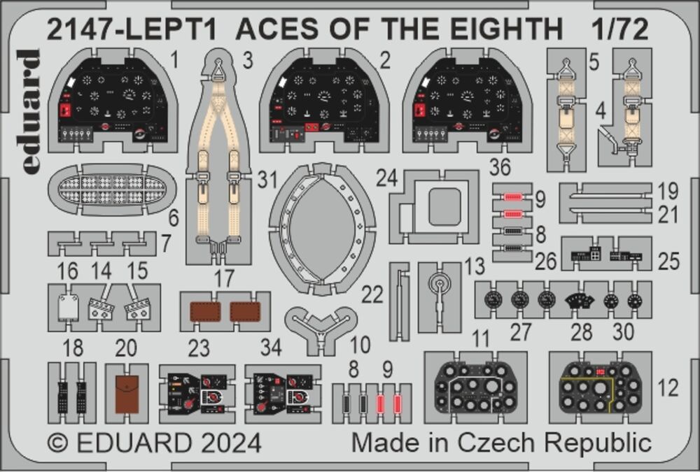 ACES OF THE EIGHTH DUAL COMBO 1/72 EDUARD-LIMITED