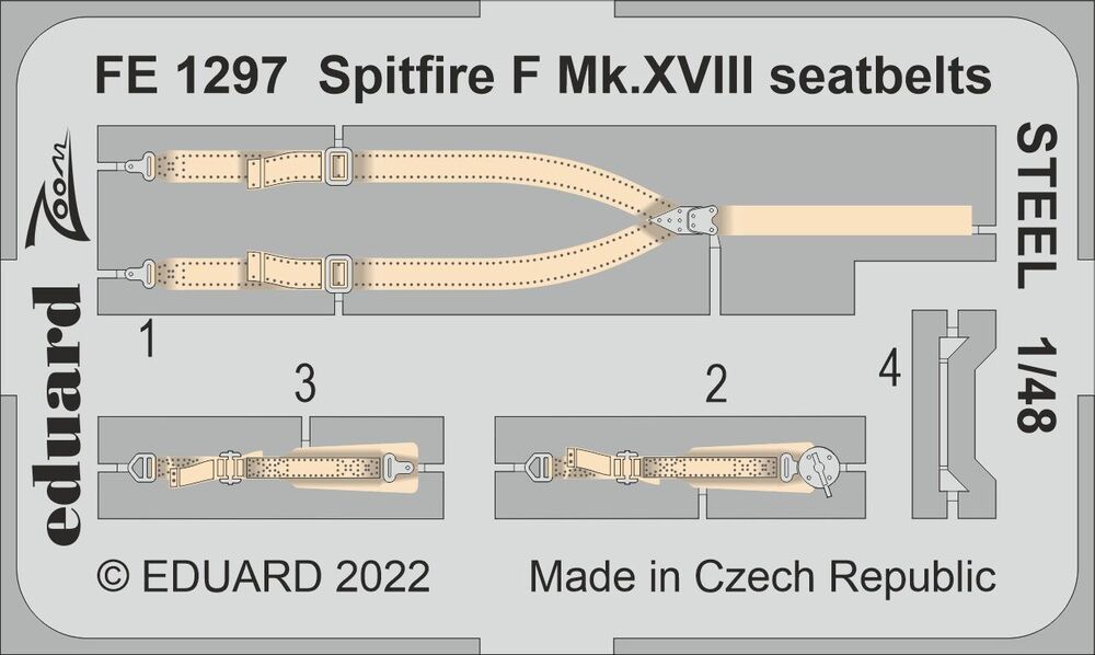 Spitfire F Mk.XVIII seatbelts STEEL