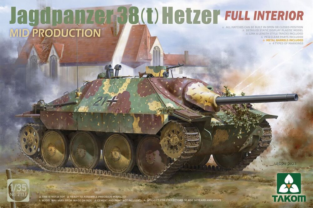 Jagdpanzer 38(t) Hetzer MID PRODUCTION w/FULL INTERIOR