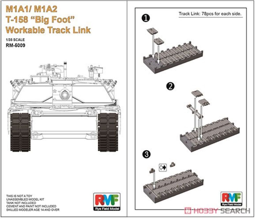 M1A1/ M1A2 T-158Big FootWorkable Track Link