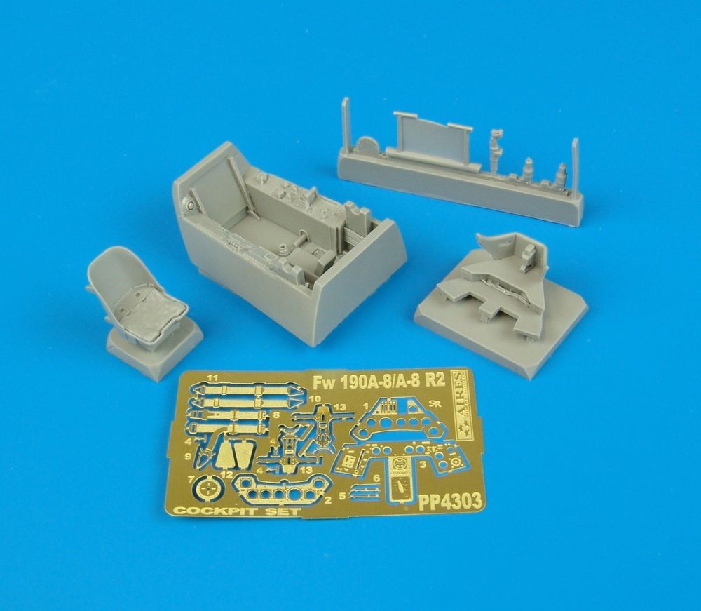 Fw 190 A-8/A-8 R2 cockpit set F��r Tamiya-Bausatz