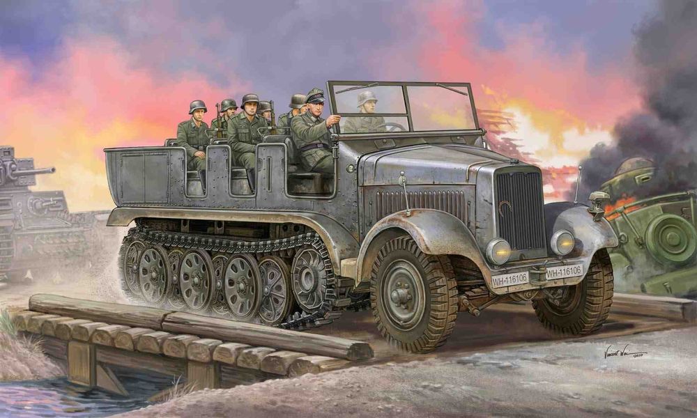 German Sd.Kfz.6 Halbkettenzugm. Artill.