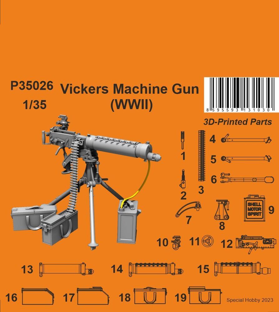 Vickers Machine Gun (WWII variant) 1/35