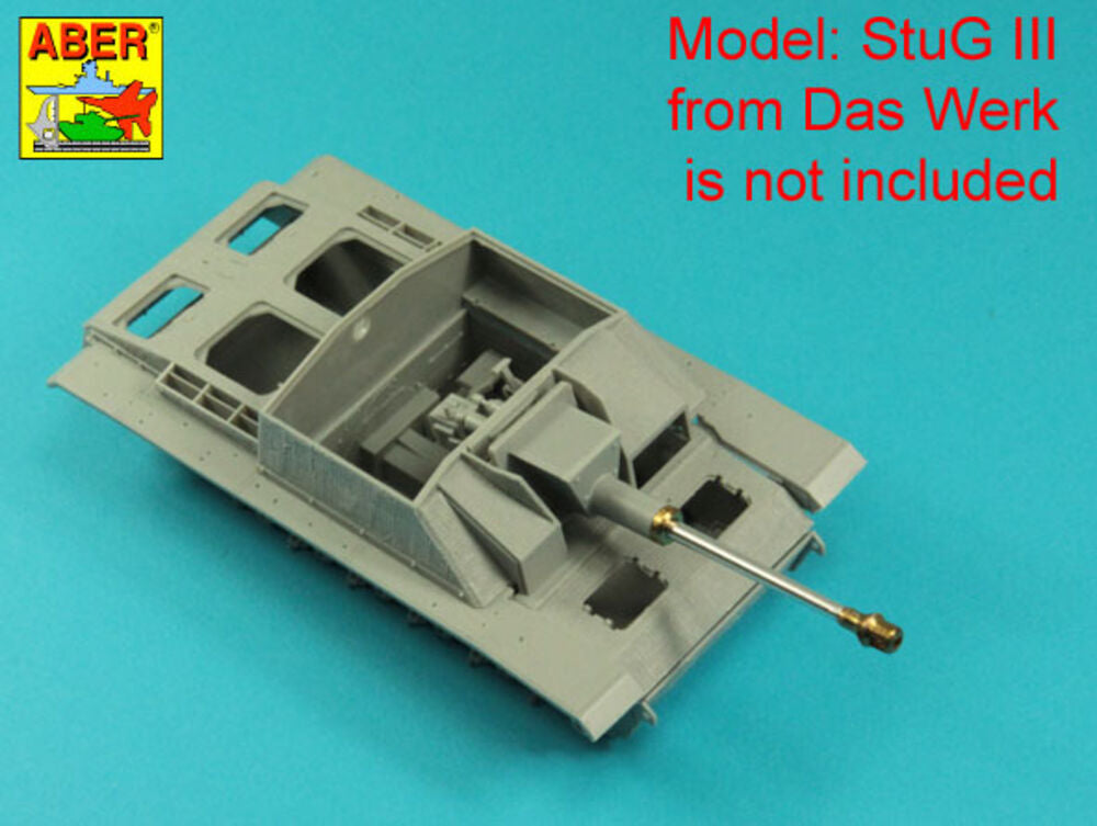 German StuK.40 L/48 7,5cm barrel with early model muzzle brake for StuG.III Ausf.F/8 and StuG.III Ausf.G early