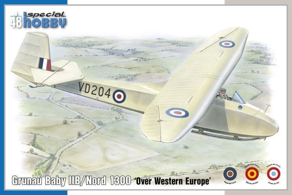 Grunau Baby IIB/Nord 1300 Over Western Europe