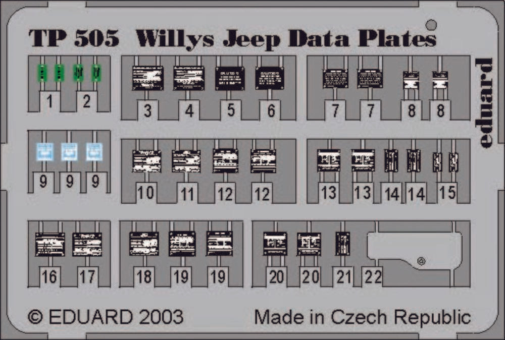 Willys Jeep Data plates