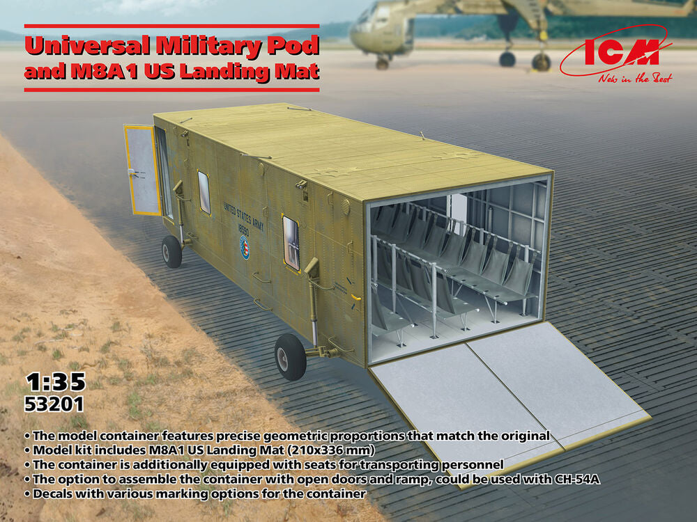 Universal Military Pod with M8A1 US Landing Mat