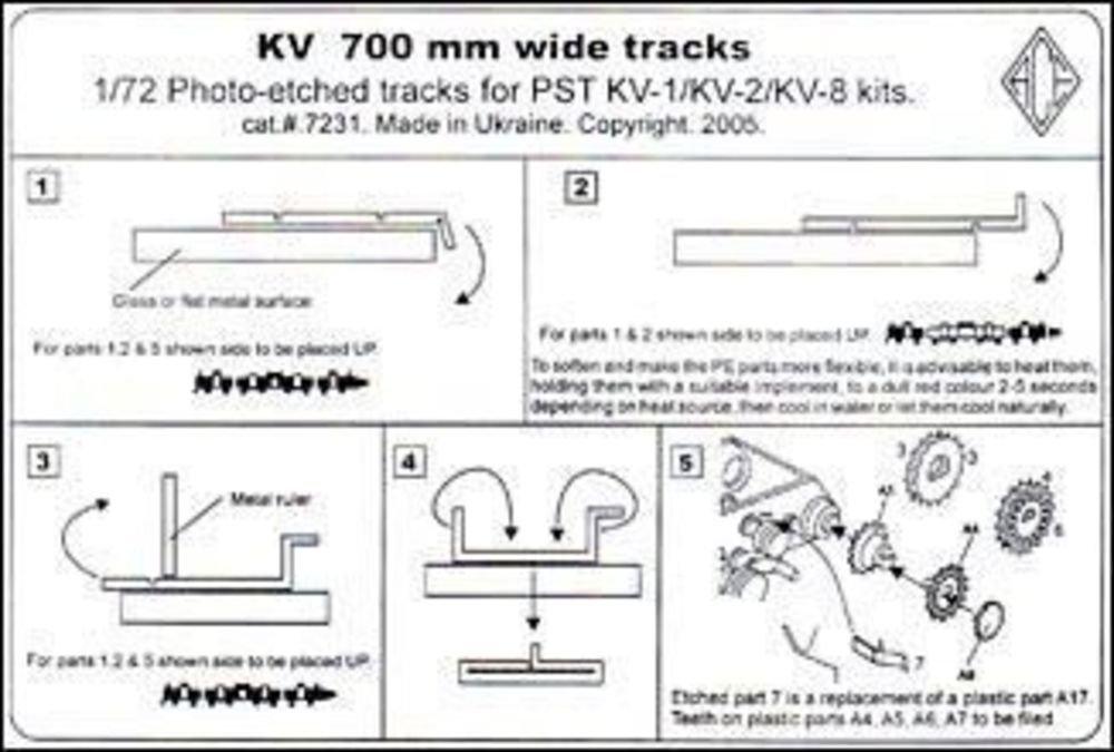 KV 700mm wide tracks