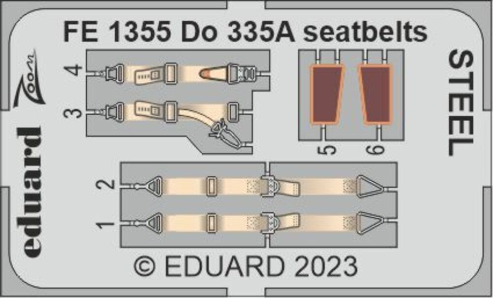 Do 335A seatbelts STEEL 1/48 TAMIYA