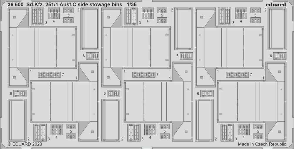 Sd.Kfz. 251/1 Ausf.C side stowage bins 1/35 ACADEMY