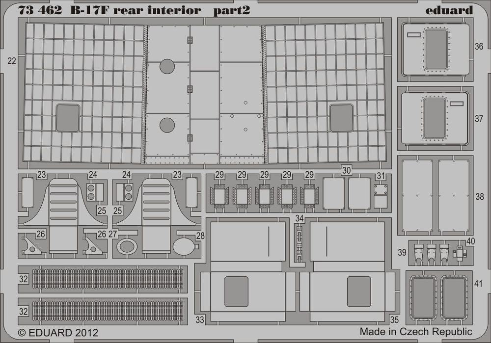 B-17F rear interior for Revell