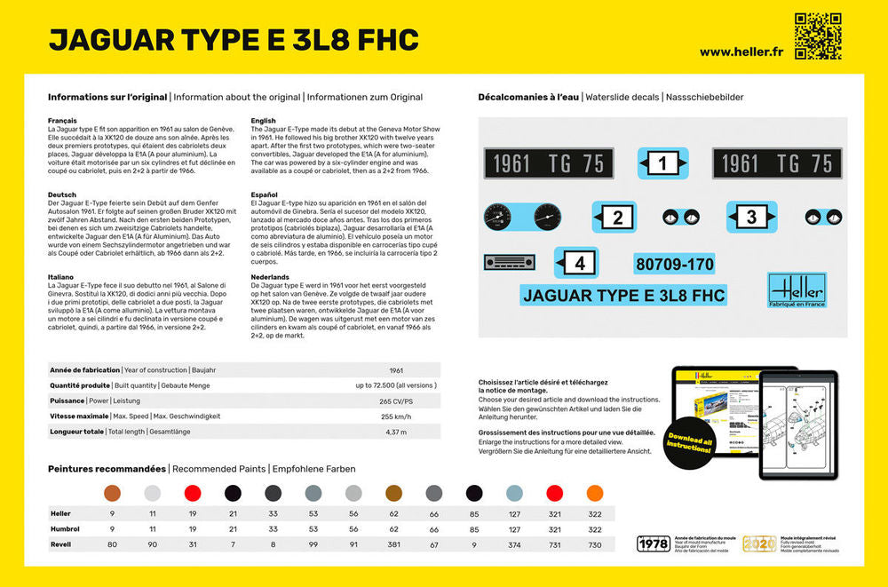 STARTER KIT Jaguar Type E 3L8 FHC