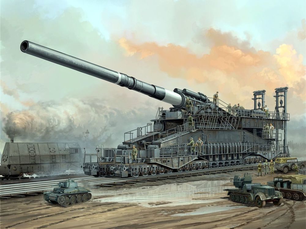 German 80cm K(E) railway gun Dora