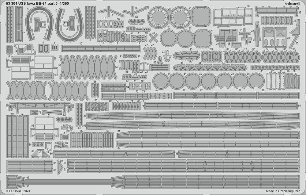 USS Iowa BB-61 part 3 1/350 HOBBY BOSS