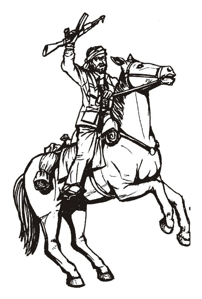 Taliban mounted warrior (1figure+horse)