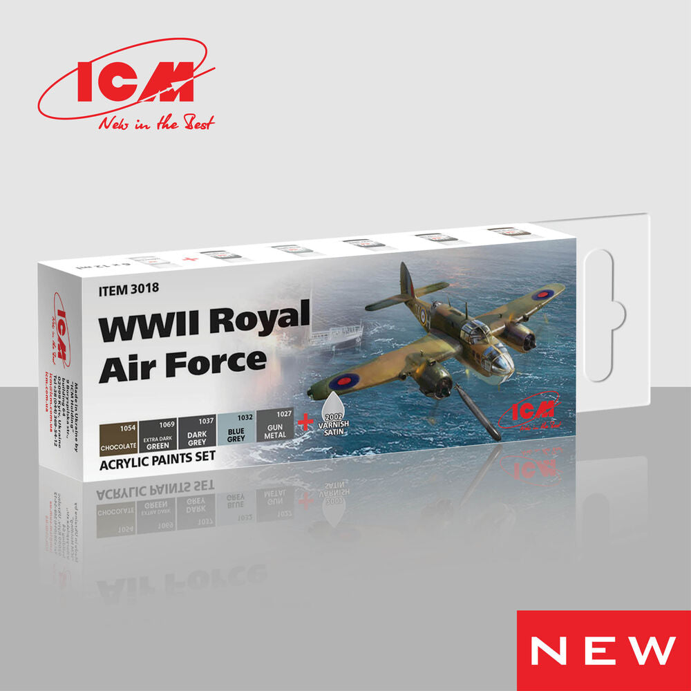 Acrylic Paint Set for WWII Royal Air Force 6 x 12 ml