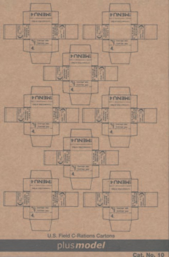 U.S. Feld C-Ration Kartons WW II, 8 St��ck pro Bogen.
