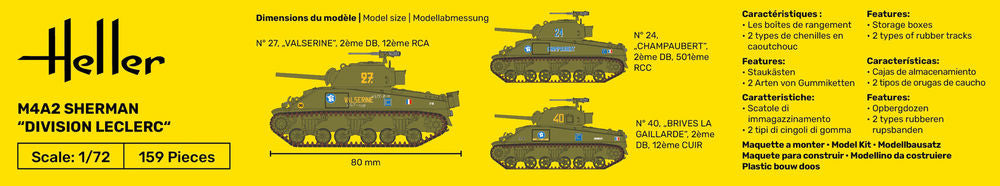 STARTER KIT M4A2 Sherman Division Leclerc (deco.FR KIT