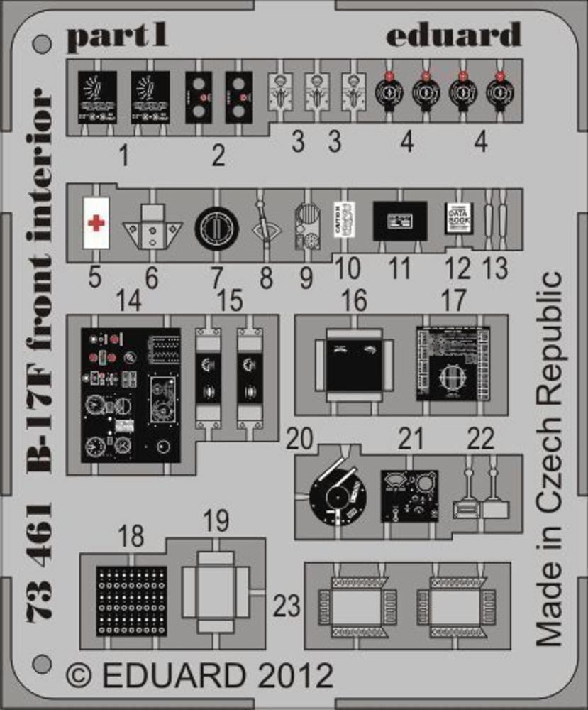 B-17F front interior for Revell