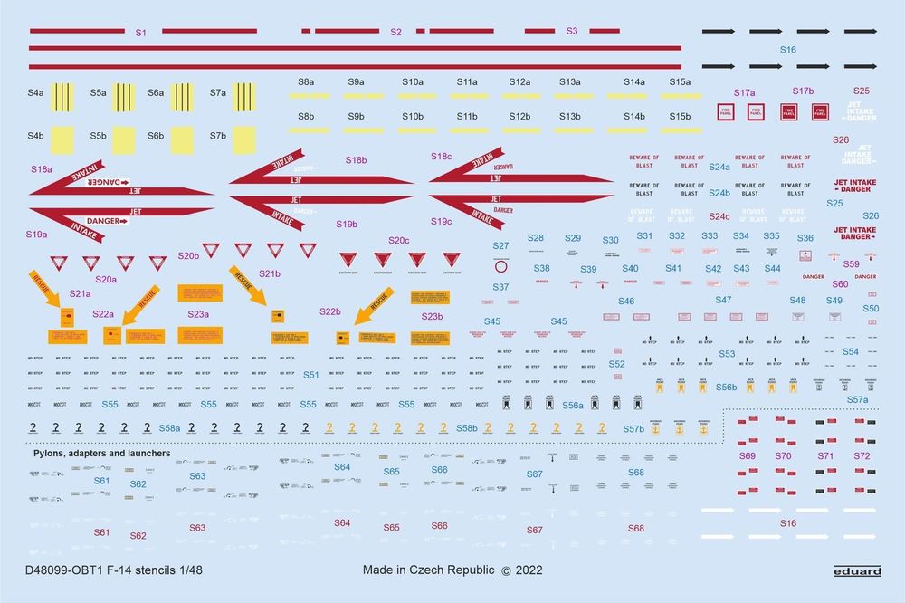 F-14 stencils for TAMIYA