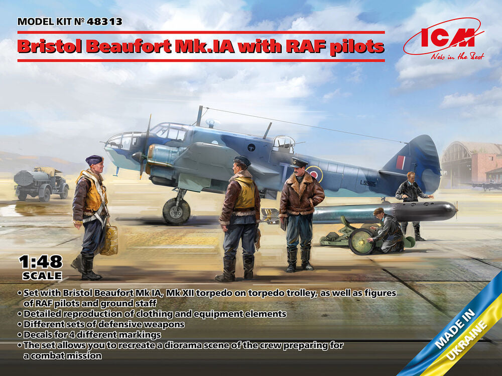 Bristol Beaufort Mk.IA with RAF pilots