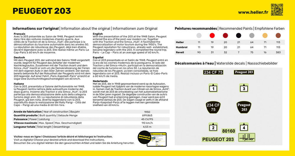 STARTER KIT Peugeot 203