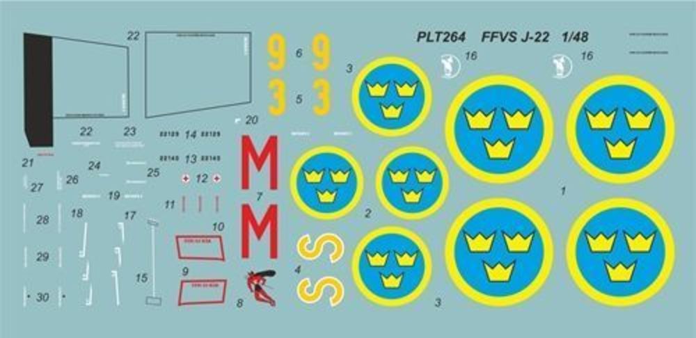 FFVS J-22A Swedish WW2 main fighter airc