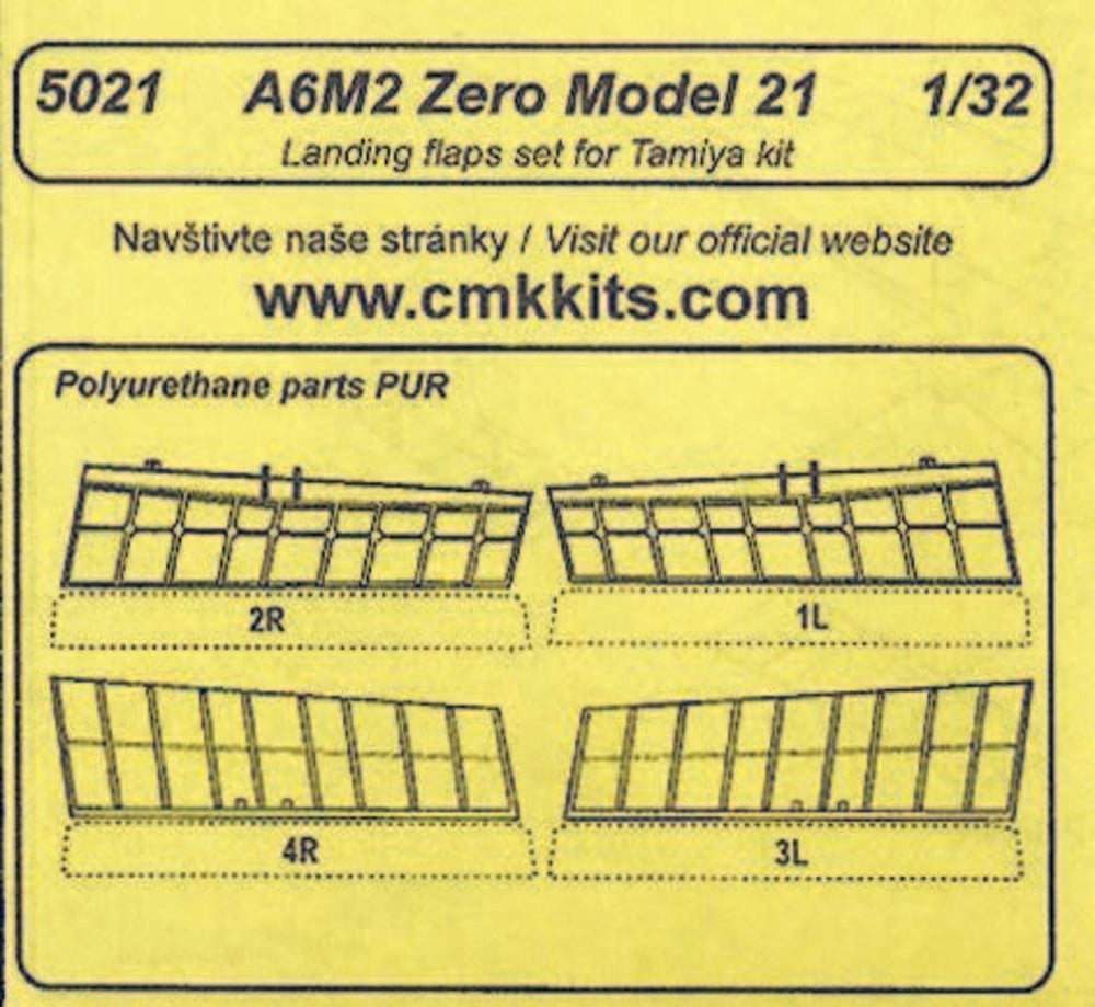 A6M2 Zero Model 21 Landing flaps f��r Tamiya-Bausatz