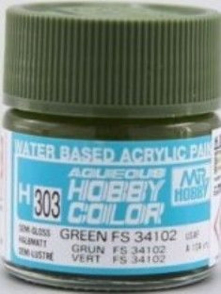 Mr Hobby -Gunze Aqueous Hobby Colors (10 ml) Green FS 34102