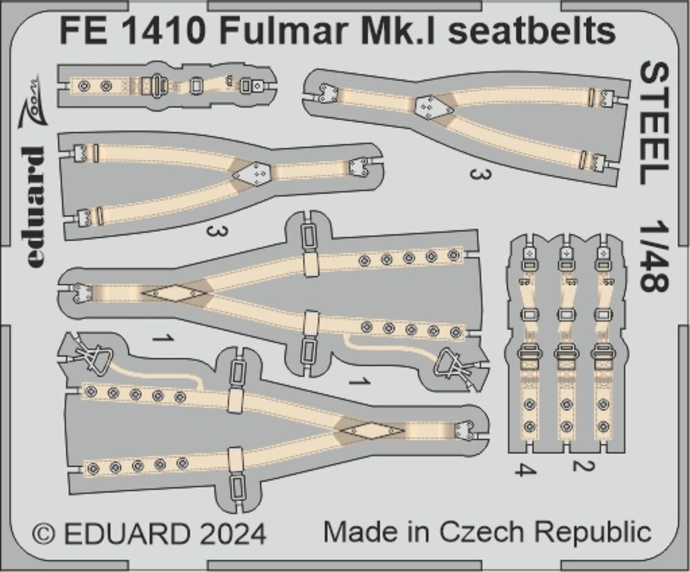 Fulmar Mk.I seatbelts STEEL 1/48