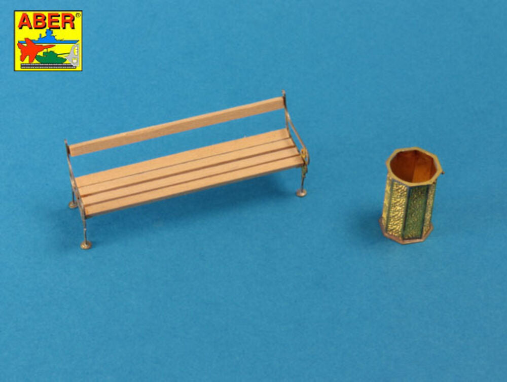 Bench type C & waste basket