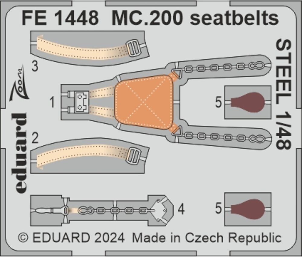 MC.200 seatbelts STEEL  ITALERI