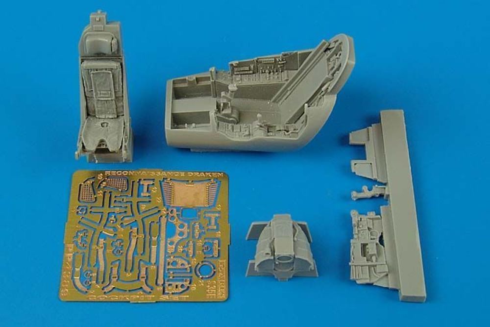 S35E Draken (Recon.) cockpit set for Hasegawa kit