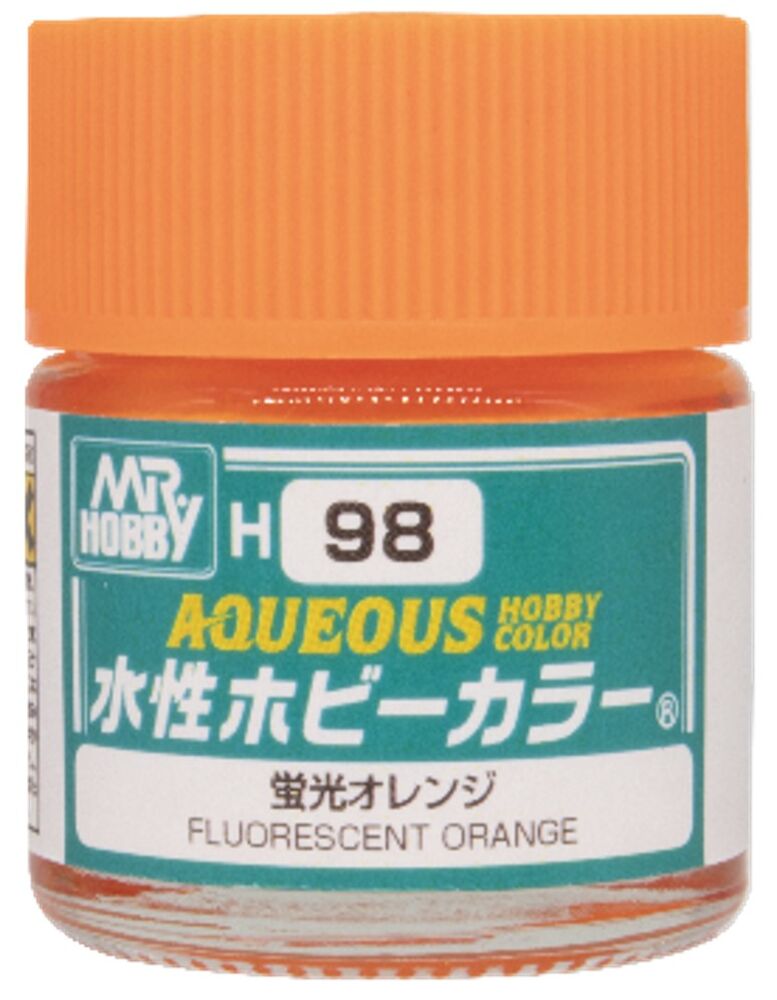 Mr Hobby -Gunze Aqueous Hobby Colors  (10 ml) Fluorescent Orange