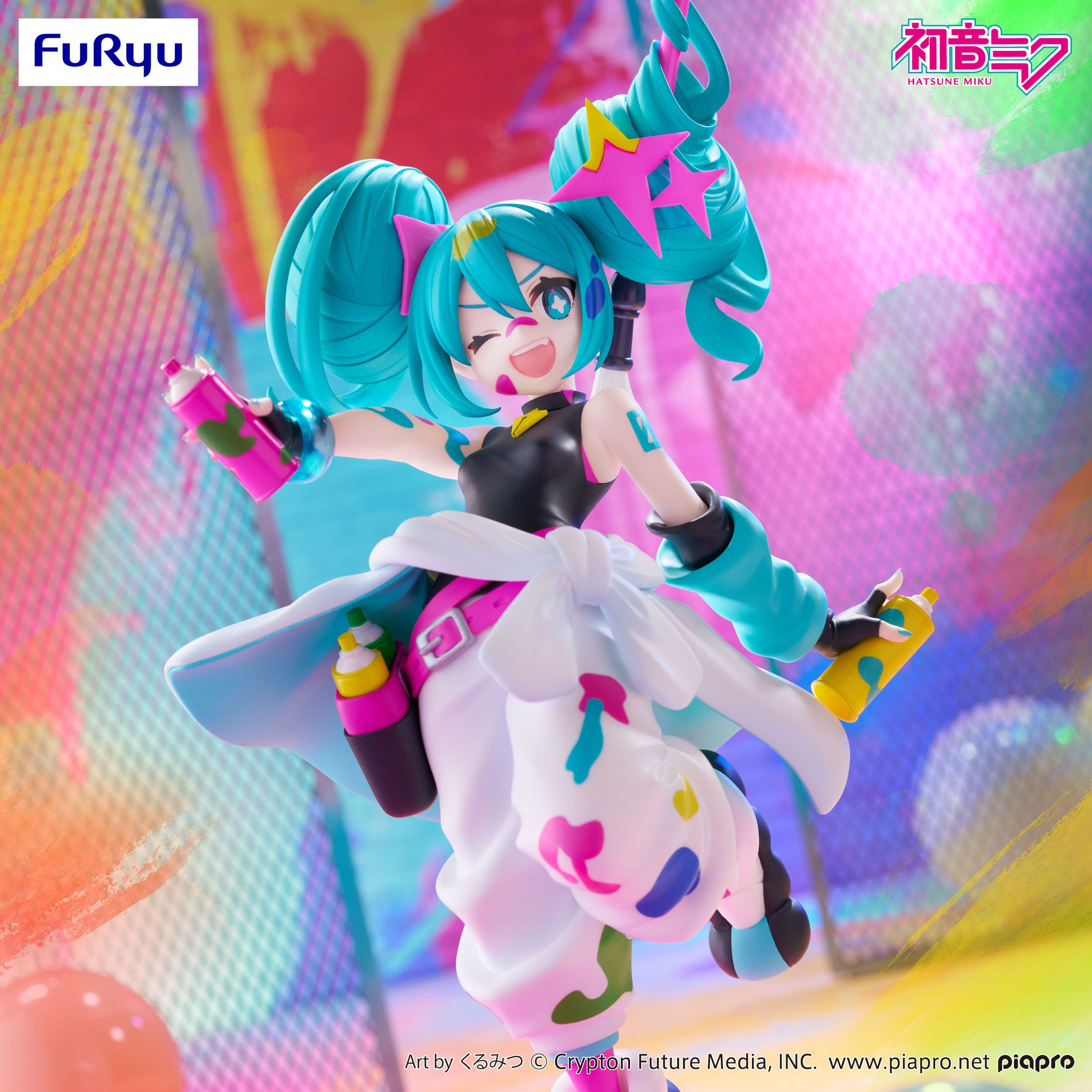 Hatsune Miku Trio-Try-iT PVC Statue Miku Paint Girl 19 cm