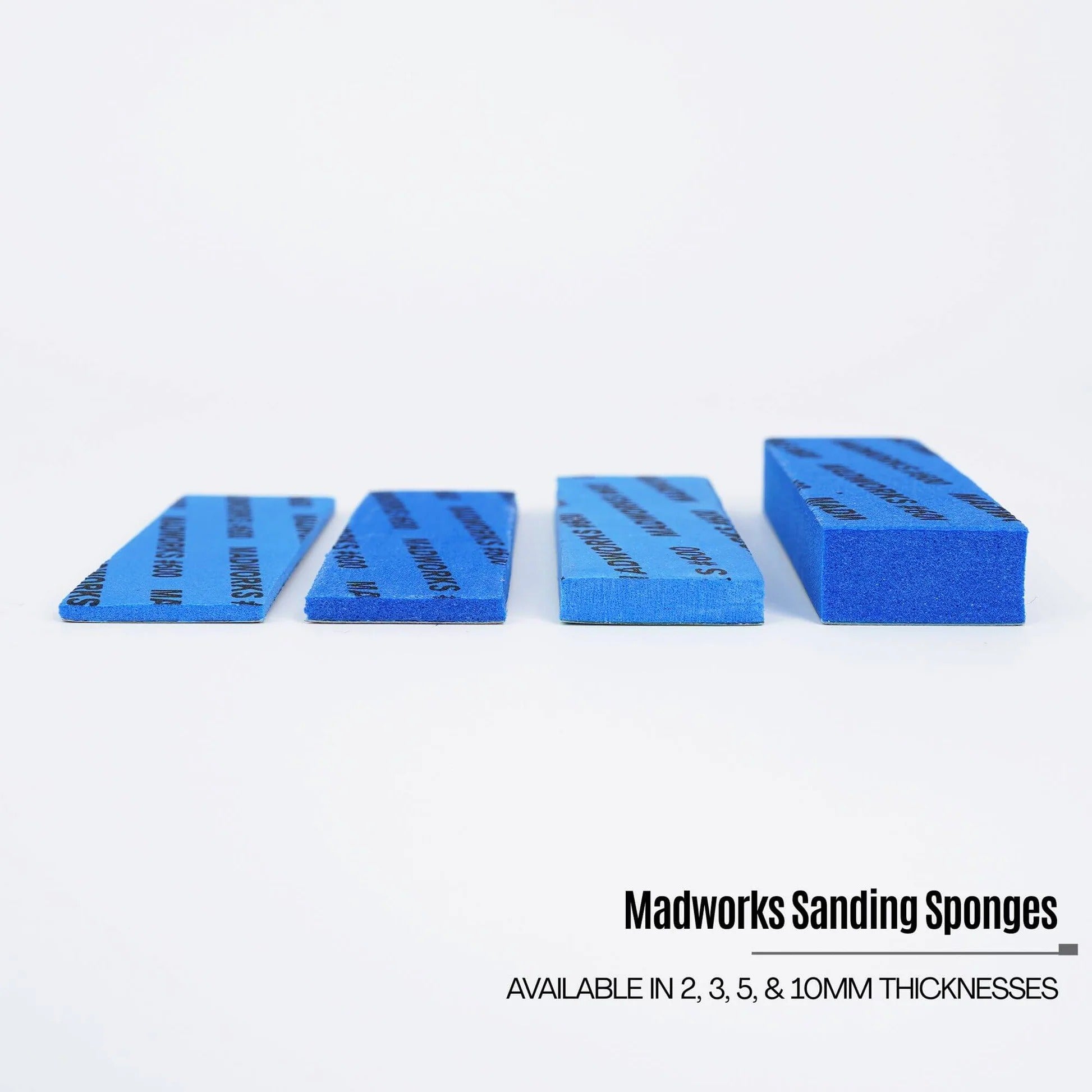 MadWorks 10mm High-Density Sanding Sponge Set (5-Piece / Multi-Grit)