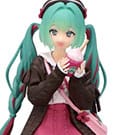 Hatsune Miku Noodle Stopper PVC Statue Autumn Date Pink Color Ver. 14 cm