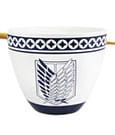 Attack on Titan Ramen Bowl with Chopsticks Emblem 473 ml