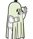 LEGO Minifigures Luggage tag Ghost Glow in the Dark 10 cm