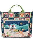 Disney by Loungefly Canvas Tote Bag Mickey and Minnie Holiday
