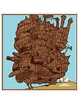 Howl´s Moving Castle Imabari Handkerchief Hauru's Castle 40 x 40 cm