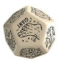 Viridian Jumbo Dice Monster Generator Die D12 Beige