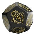 Viridian Jumbo Dice Trap Generator Die D12 Black