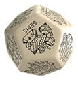 Viridian Jumbo Dice Treasure Generator Die D12 Beige