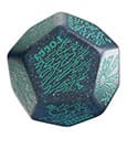 Viridian Jumbo Dice Weather Generator Die D12 Turquise